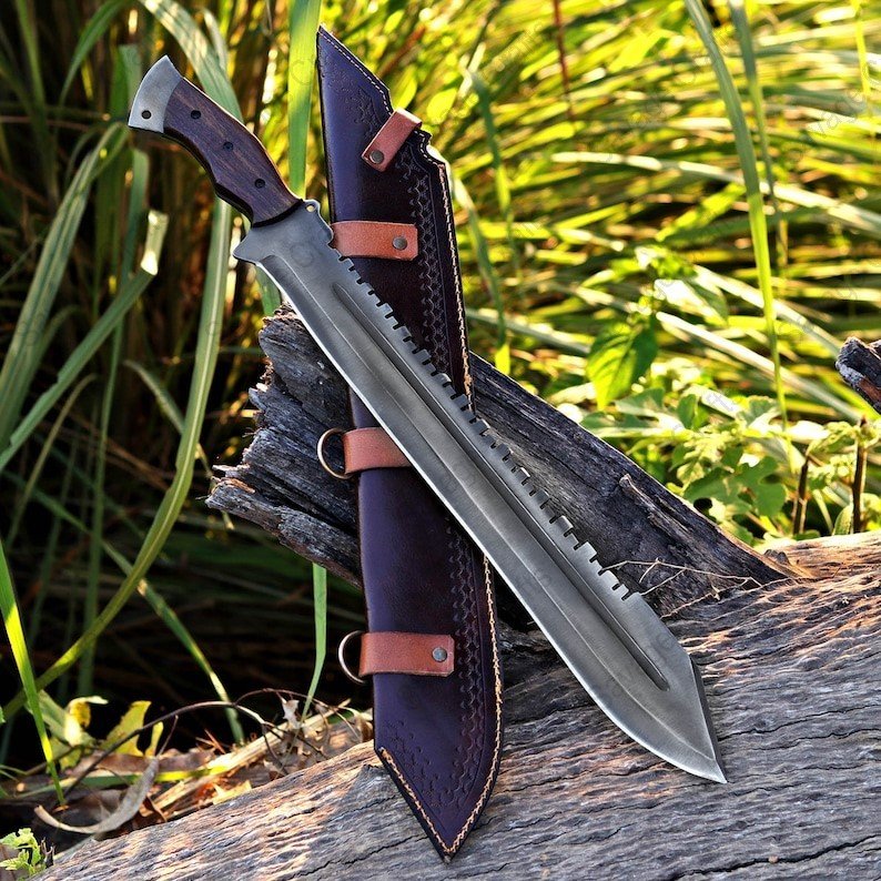 23″ Carbon Steel Machete – Wood Handle