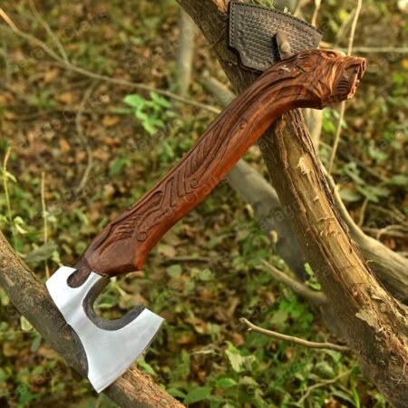 19.5″ Carbon Steel Viking Axe – Rosewood Handle